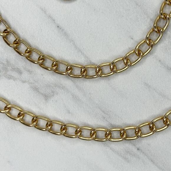 Gold Tone Chain Link Purse Handbag Bag Replacement Strap ✨ - Picture 7 of 12